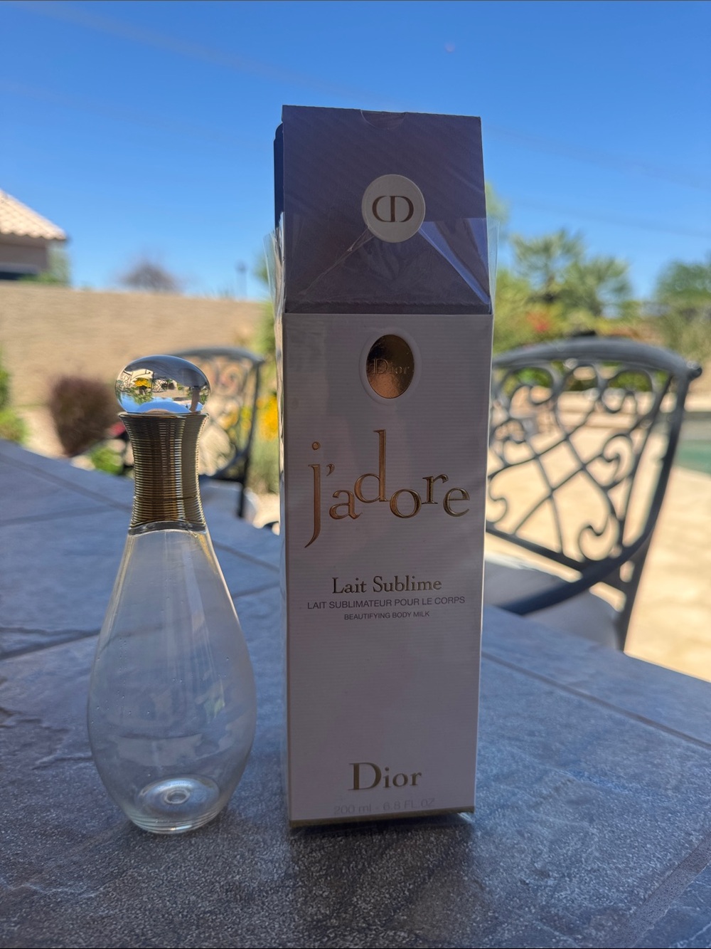 Empty Bottle 200 ml (6.8 oz)  Dior J'adore Lait Sublime Perfumed Body Milk .